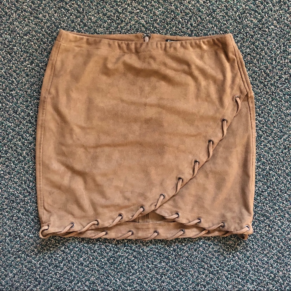 Faux Suede Mini Skirt
